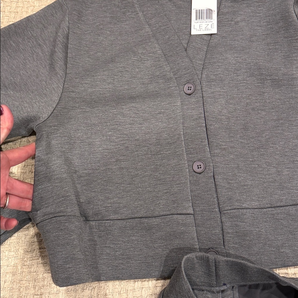 New Leze The Label Womens Set Gray Medium - Picture 8 of 16